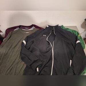 Under Armour Men's Black Jacket And Shirt Lot, Size 2xl